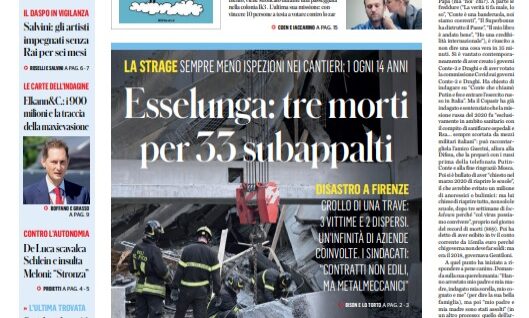 Prima Pagina - Il Fatto quotidiano 17-02-24