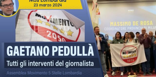 Gaetano Pedullà all'assemblea regionale del Movimento 5 Stelle Lombardia