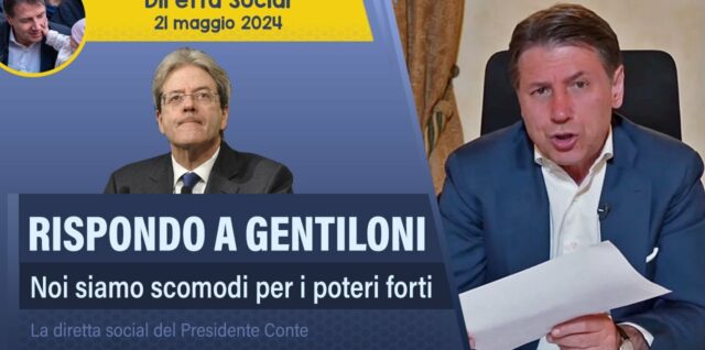 Giuseppe Conte diretta social: rispondo a Gentiloni