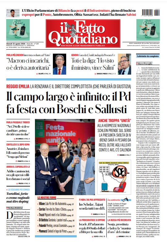 Prima Pagina – Il Fatto quotidiano