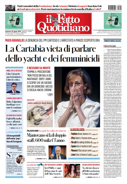 Prima Pagina – Il Fatto quotidiano