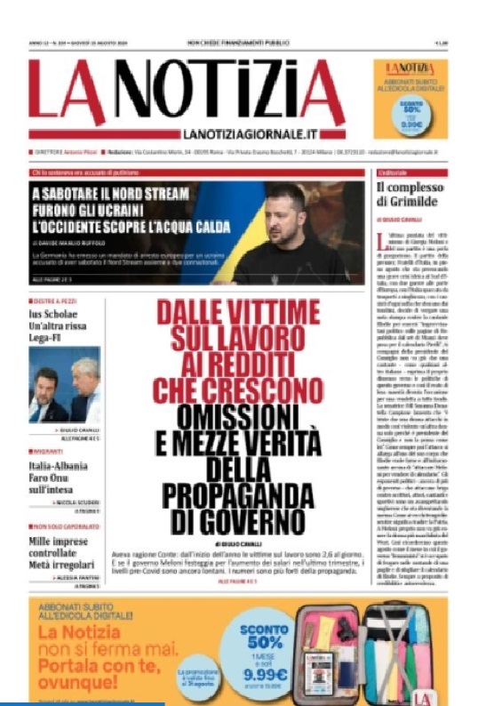 Prima Pagina – La Notizia