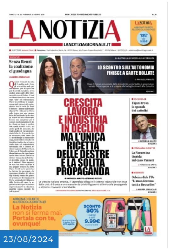 Prima Pagina – La Notizia