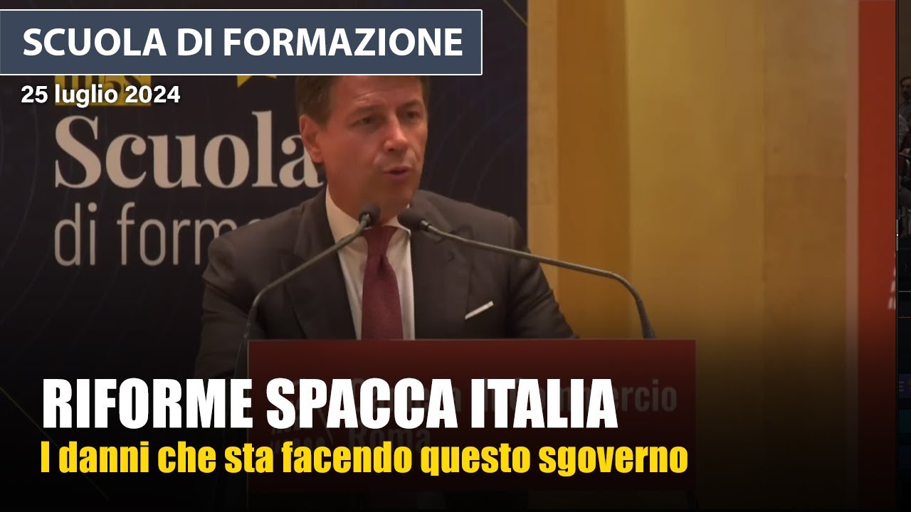 Giuseppe Conte alla Scuola di Formazione Politica sull’autonomia differenziata