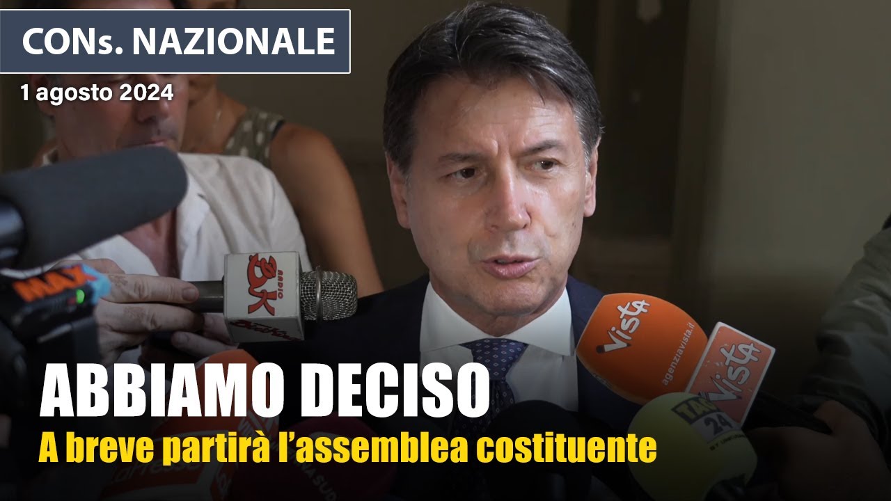 Giuseppe Conte Consiglio Nazionale 5 Stelle, ecco cosa abbiamo deciso