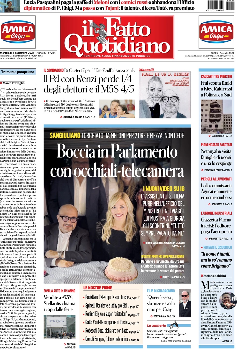 Prima Pagina – Il Fatto Quotidiano