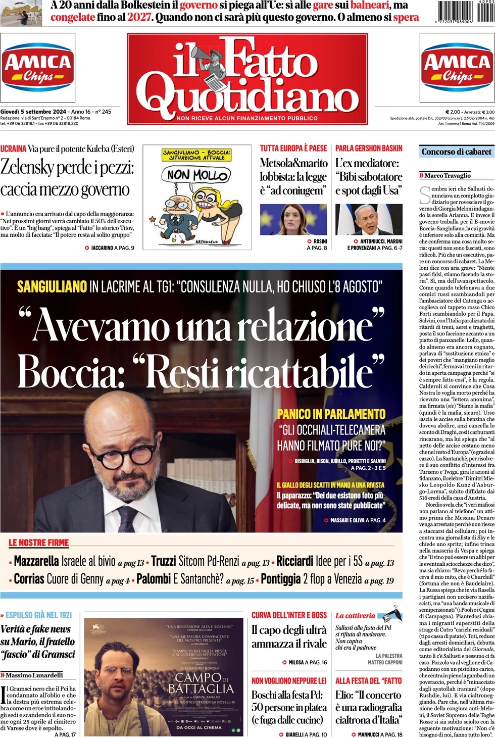 Prima Pagina – Il Fatto Quotidiano