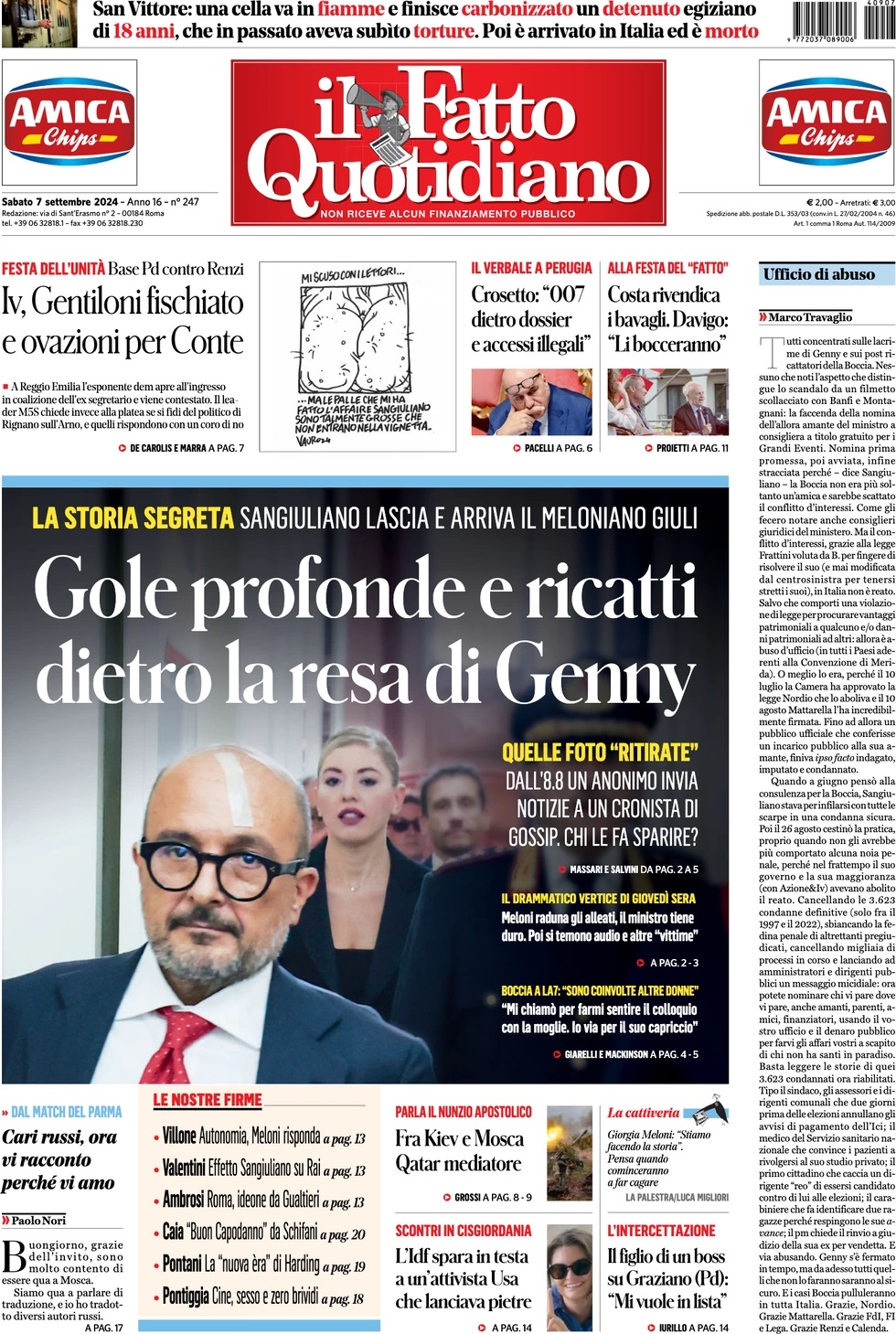 Prima Pagina – Il Fatto Quotidiano