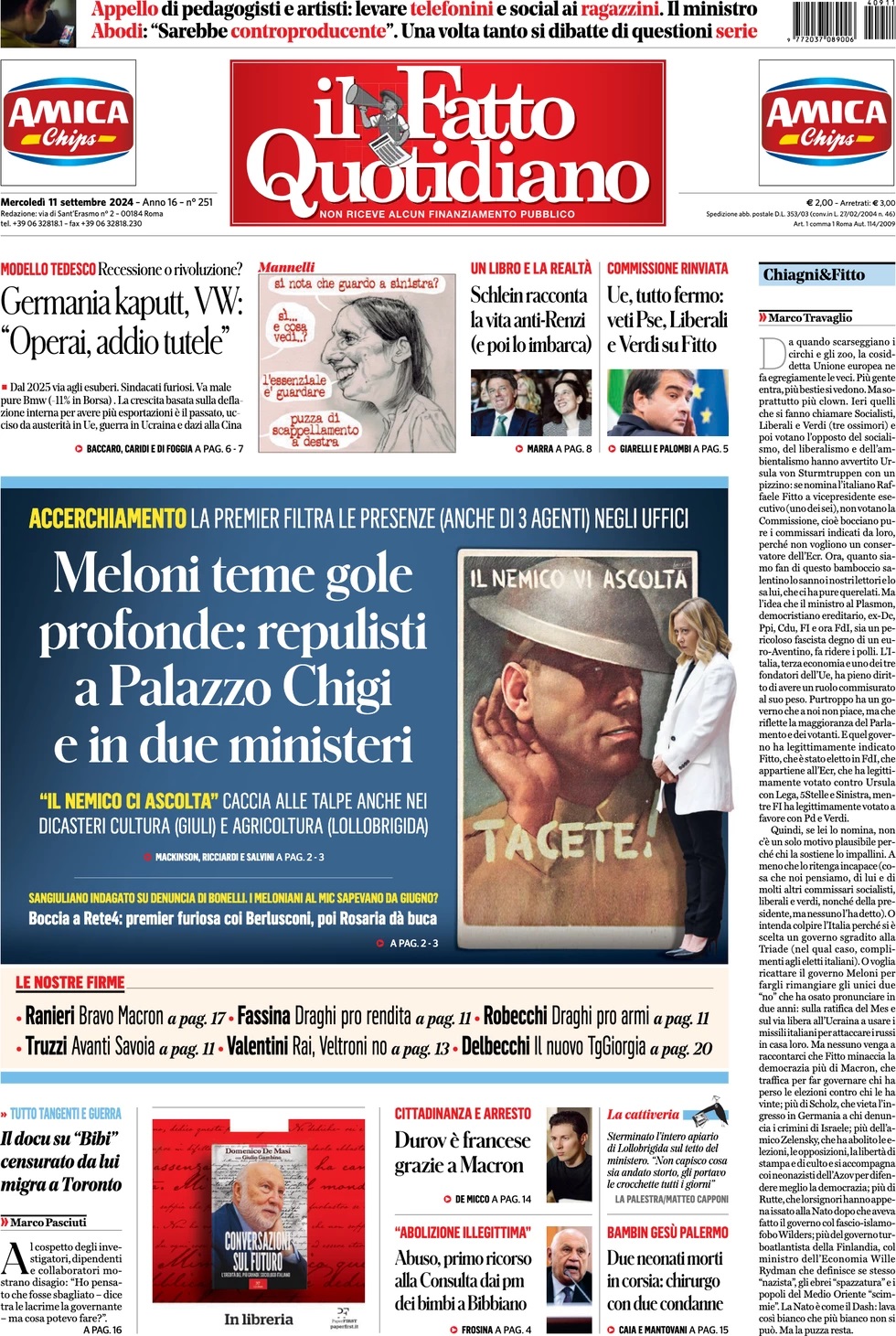 Prima Pagina – Il Fatto Quotidiano