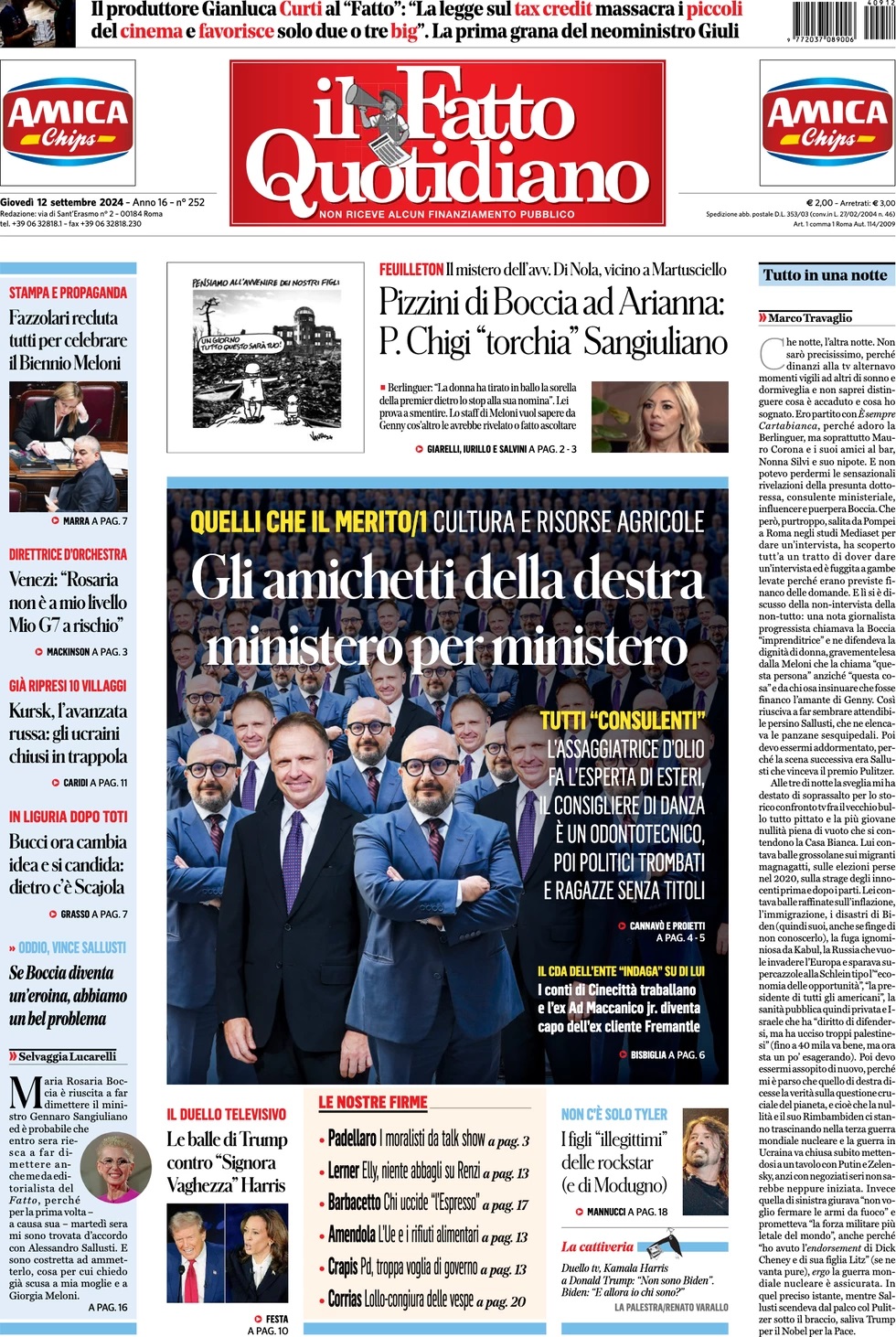 Prima Pagina – Il Fatto Quotidiano