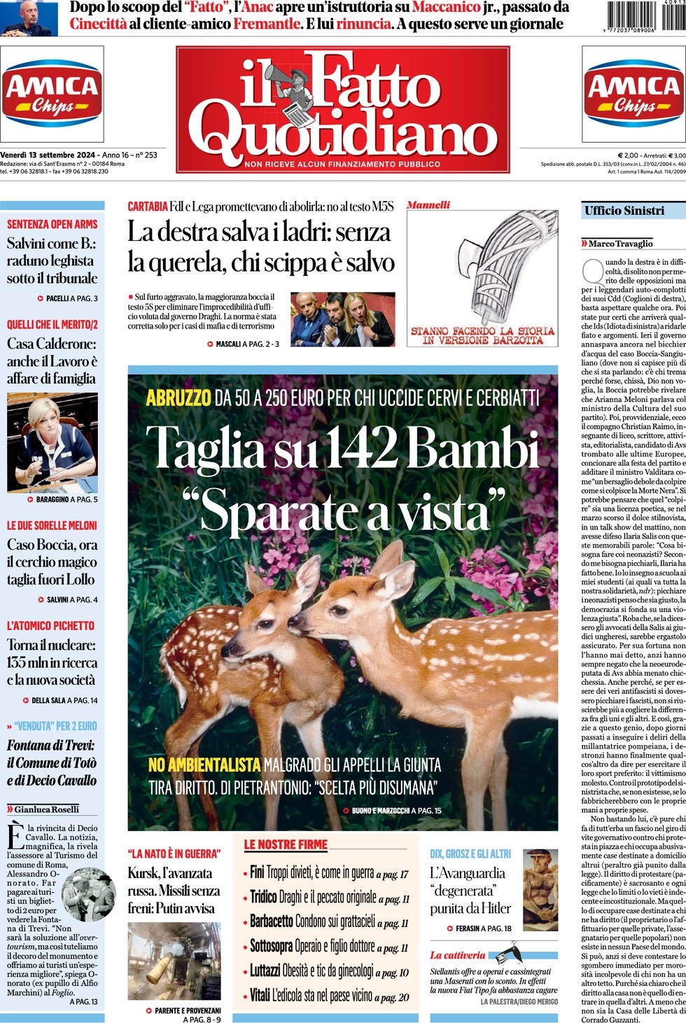 Prima Pagina – Il Fatto Quotidiano