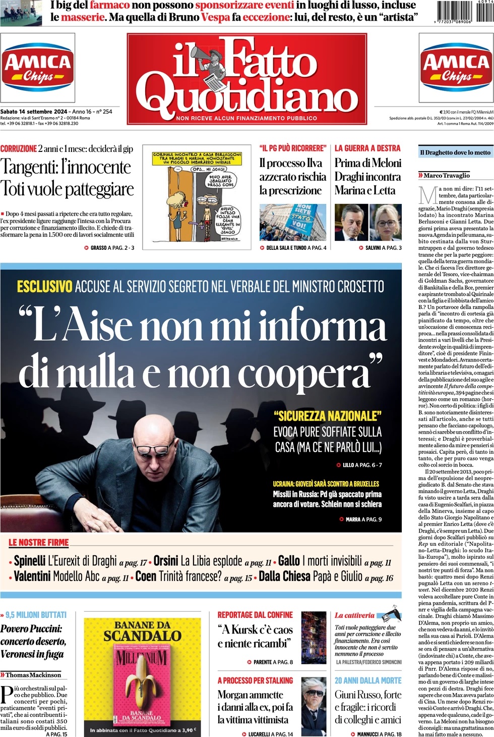 Prima Pagina – Il Fatto Quotidiano