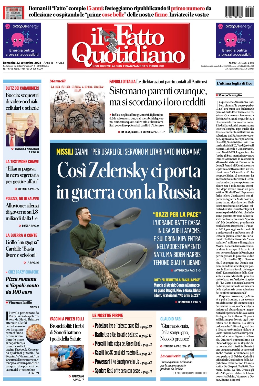 Prima Pagina – Il Fatto Quotidiano