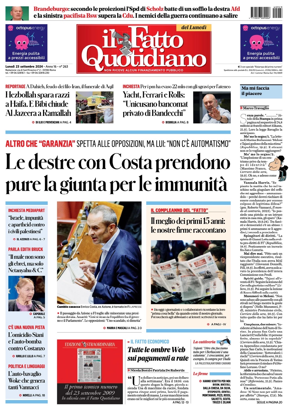 Prima Pagina – Il Fatto Quotidiano