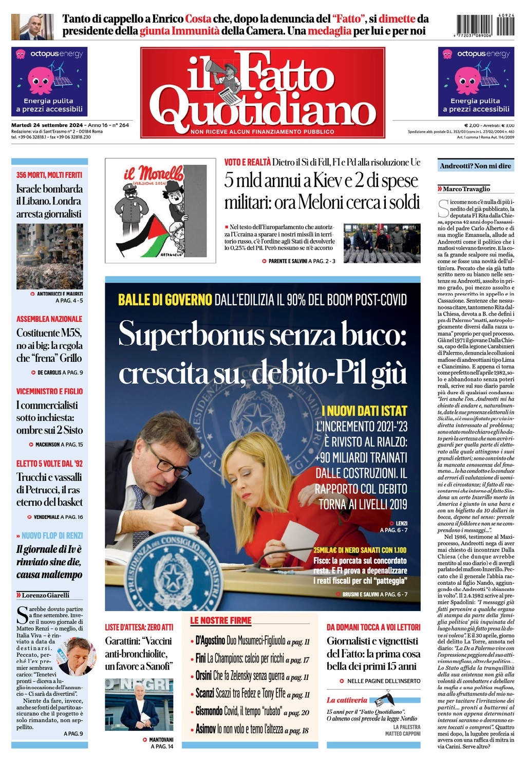 Prima Pagina – Il Fatto Quotidiano