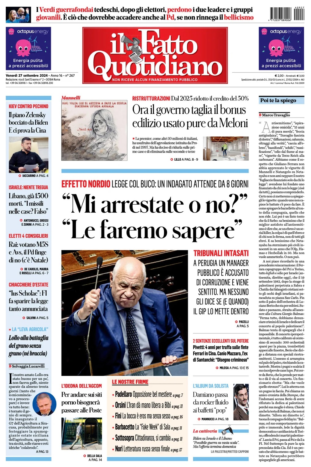 Prima Pagina – Il Fatto Quotidiano