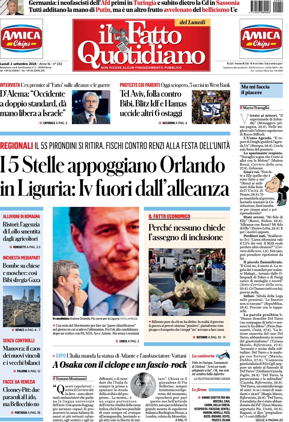 Prima Pagina – Il Fatto Quotidiano