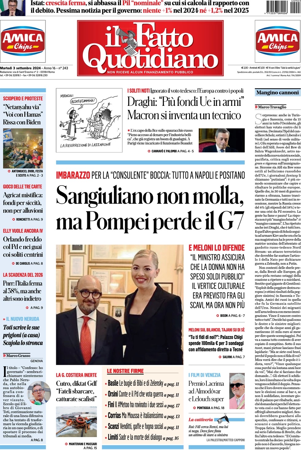 Prima Pagina – Il Fatto Quotidiano