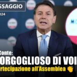 Giuseppe Conte: Grande partecipazione all'Assemblea Costituente, sono orgoglioso di voi