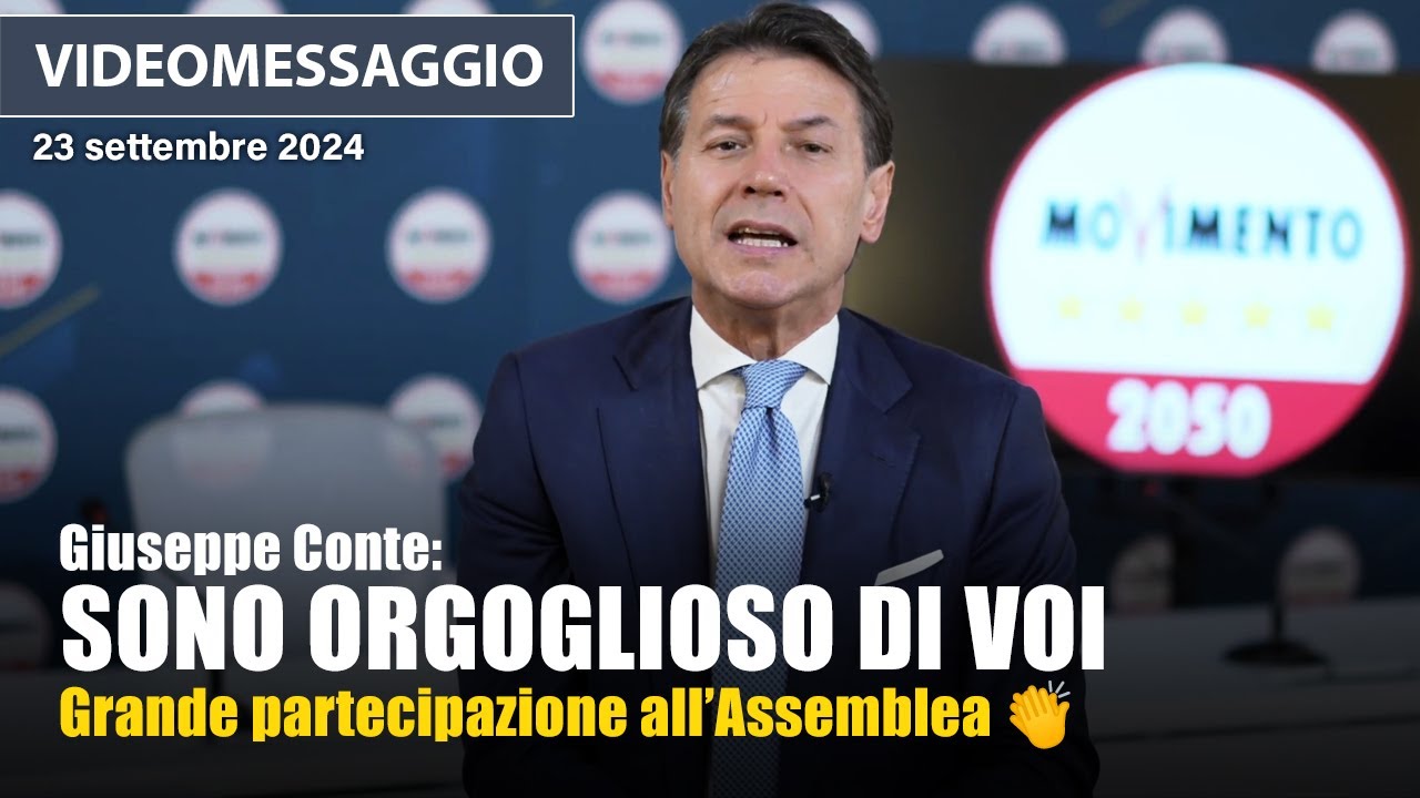 Giuseppe Conte: Grande partecipazione all’Assemblea Costituente, sono orgoglioso di voi