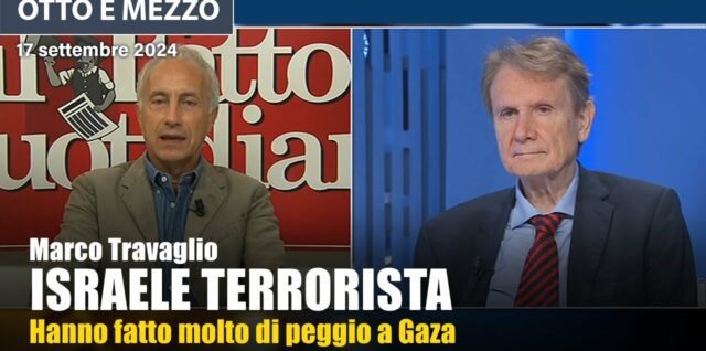 Marco Travaglio a Otto e Mezzo sull'attacco di Israele in Libano