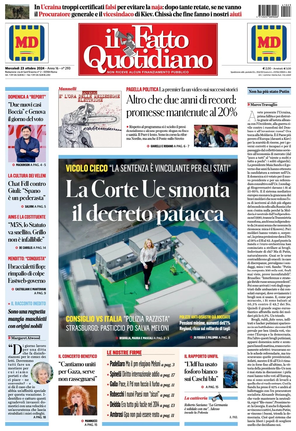 Prima Pagina – Il Fatto Quotidiano