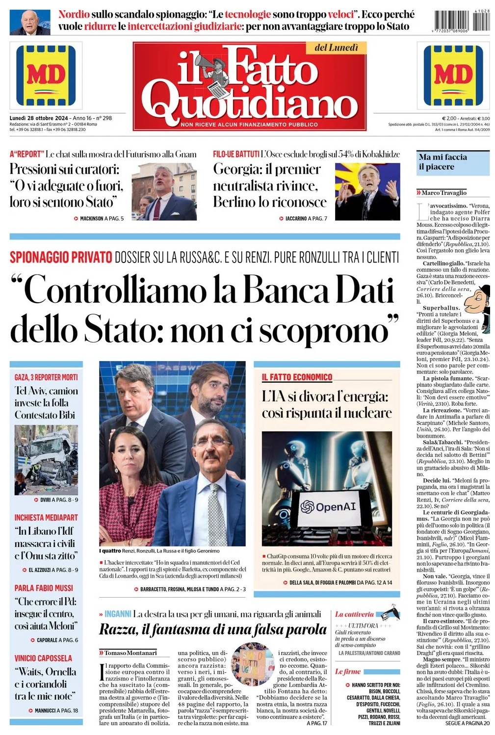 Prima Pagina – Il Fatto Quotidiano