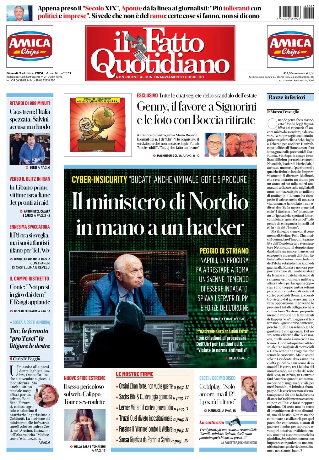 Prima Pagina – Il Fatto Quotidiano