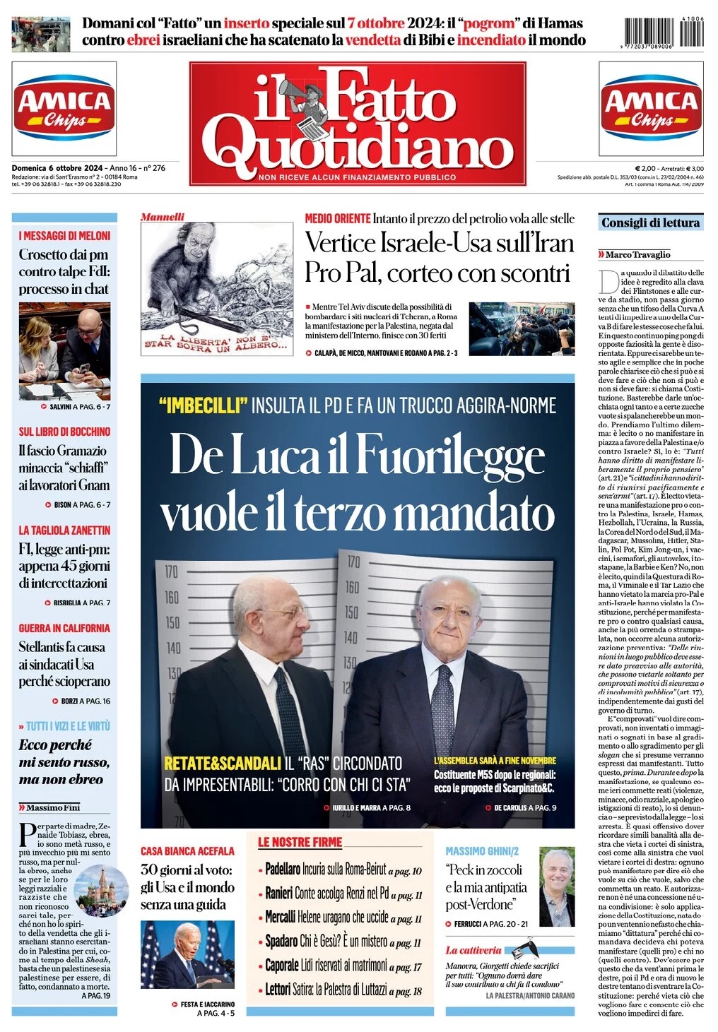 Prima Pagina – Il Fatto Quotidiano