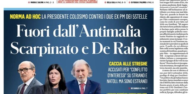 Prima Pagina - Il Fatto Quotidiano 16-10-24