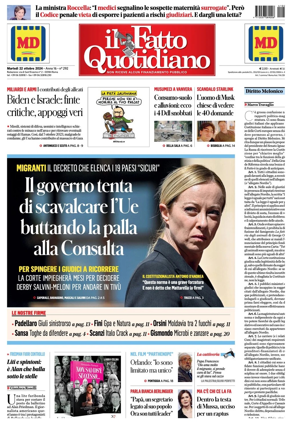 Prima Pagina – Il Fatto Quotidiano