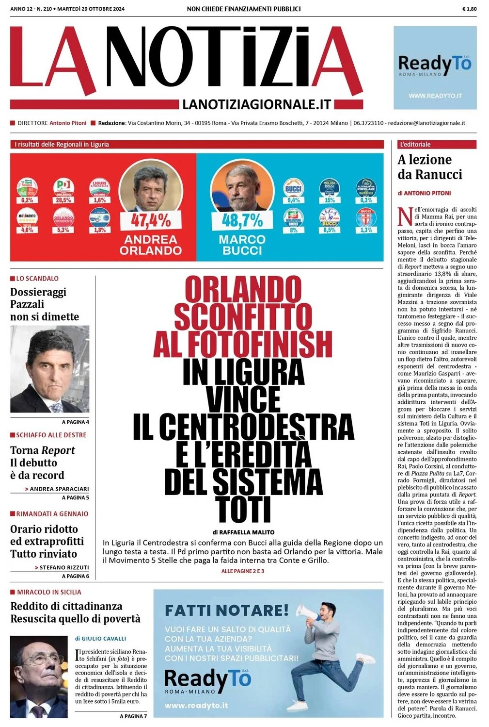 Prima Pagina – La Notizia