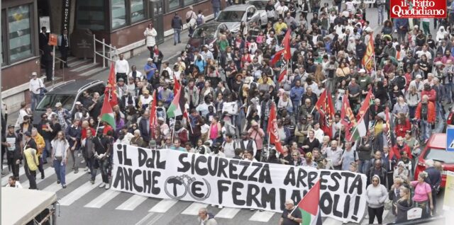 Roma: corteo contro il decreto sicurezza. Scioperi e manifestazioni, il governo cerca di criminalizzare qualunque forma di dissenso