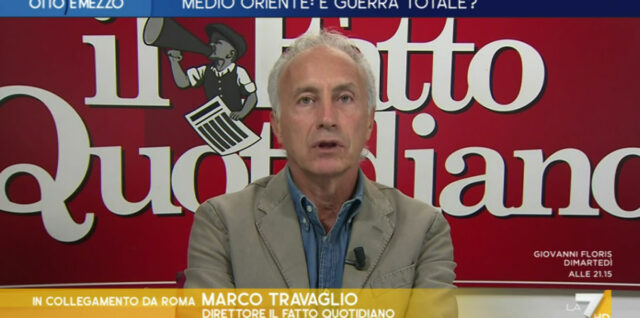 Travaglio a La7: Israele invade uno Stato sovrano ma a differenza della Russia non ha sanzioni. Che deve pensare un cittadino del Medio Oriente?