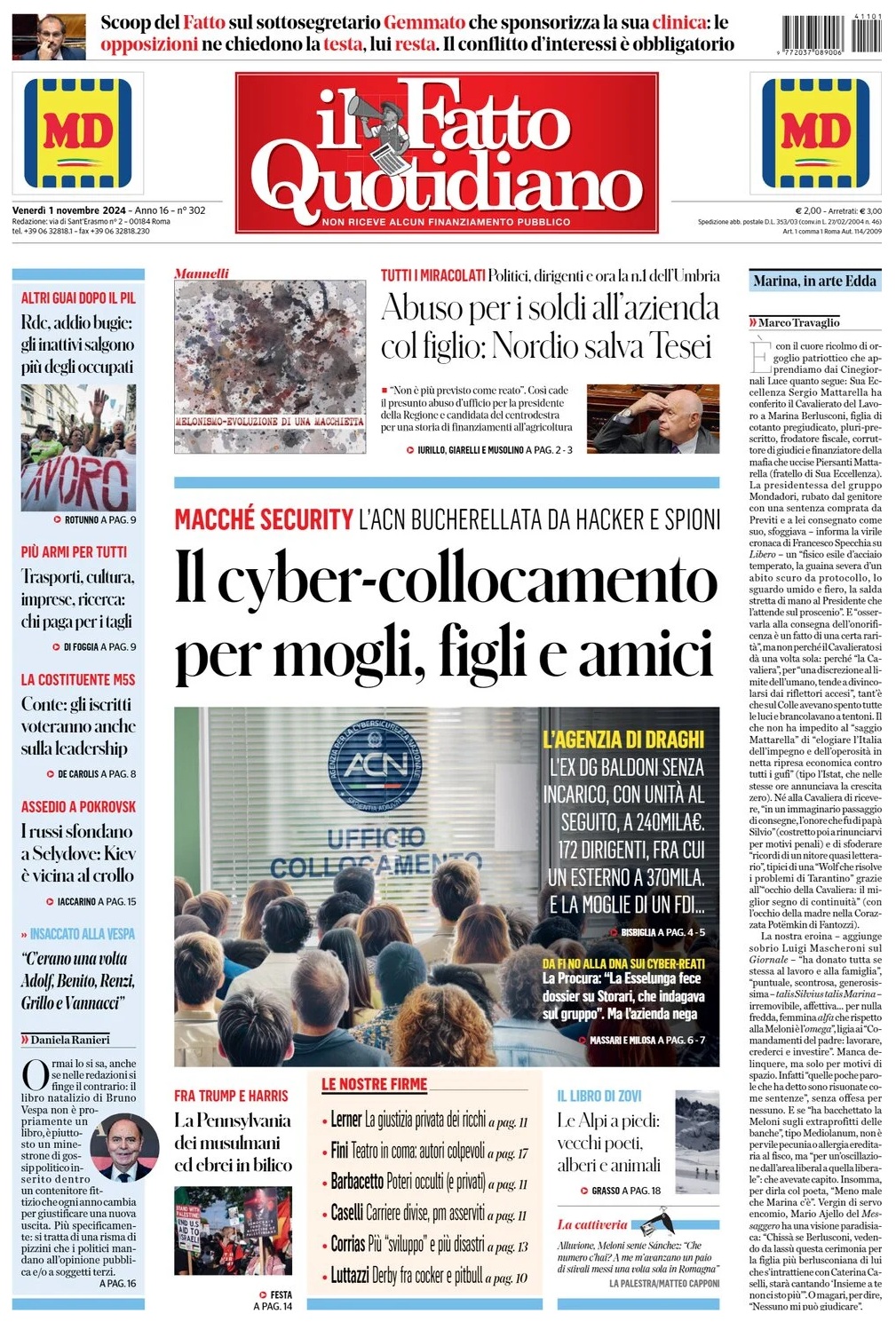 Prima Pagina – Il Fatto Quotidiano