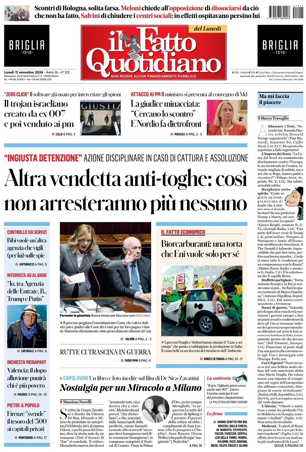 Prima Pagina – Il Fatto Quotidiano